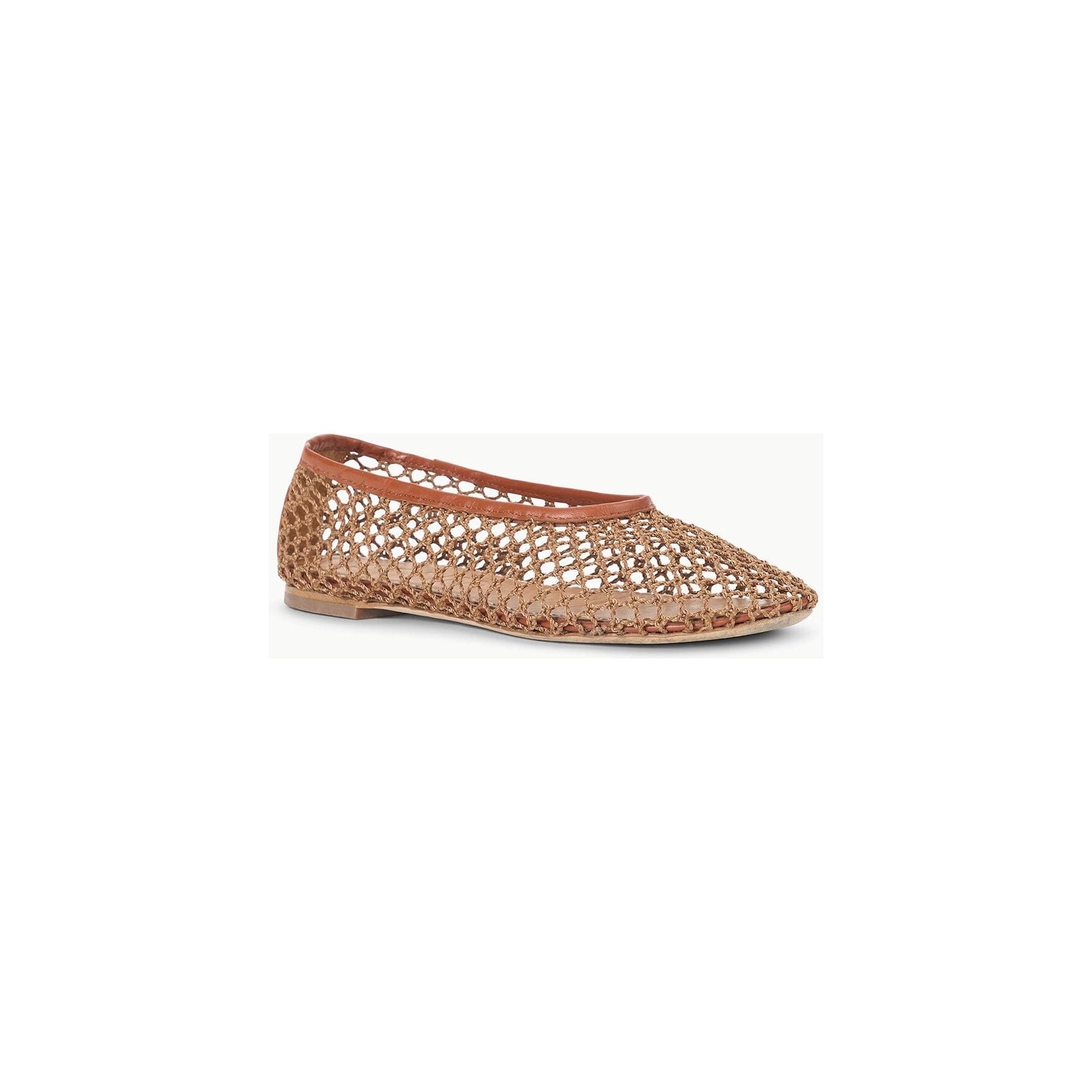Antique White Alba Ballet Flat Tan