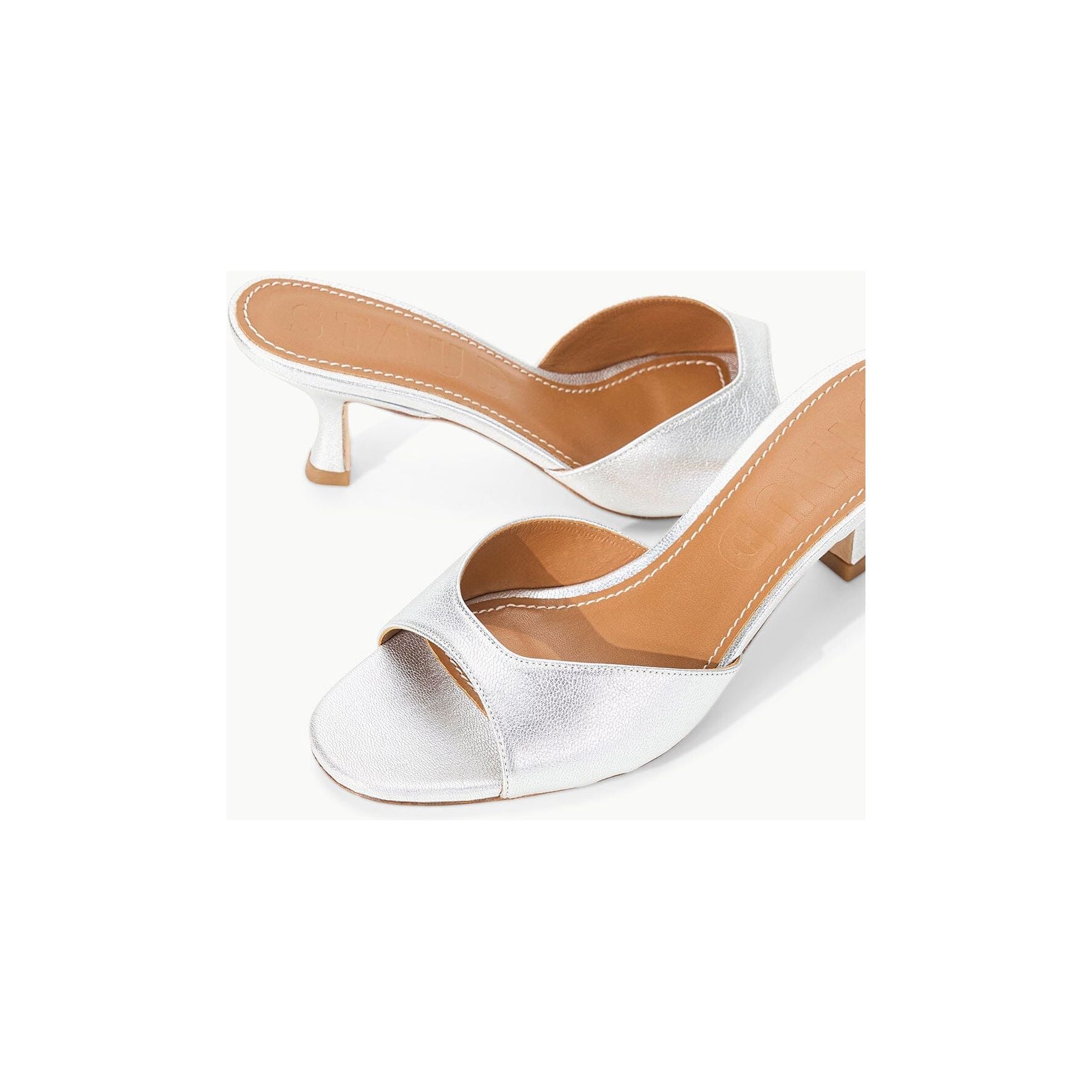 White Smoke Brigitte Mule Silver