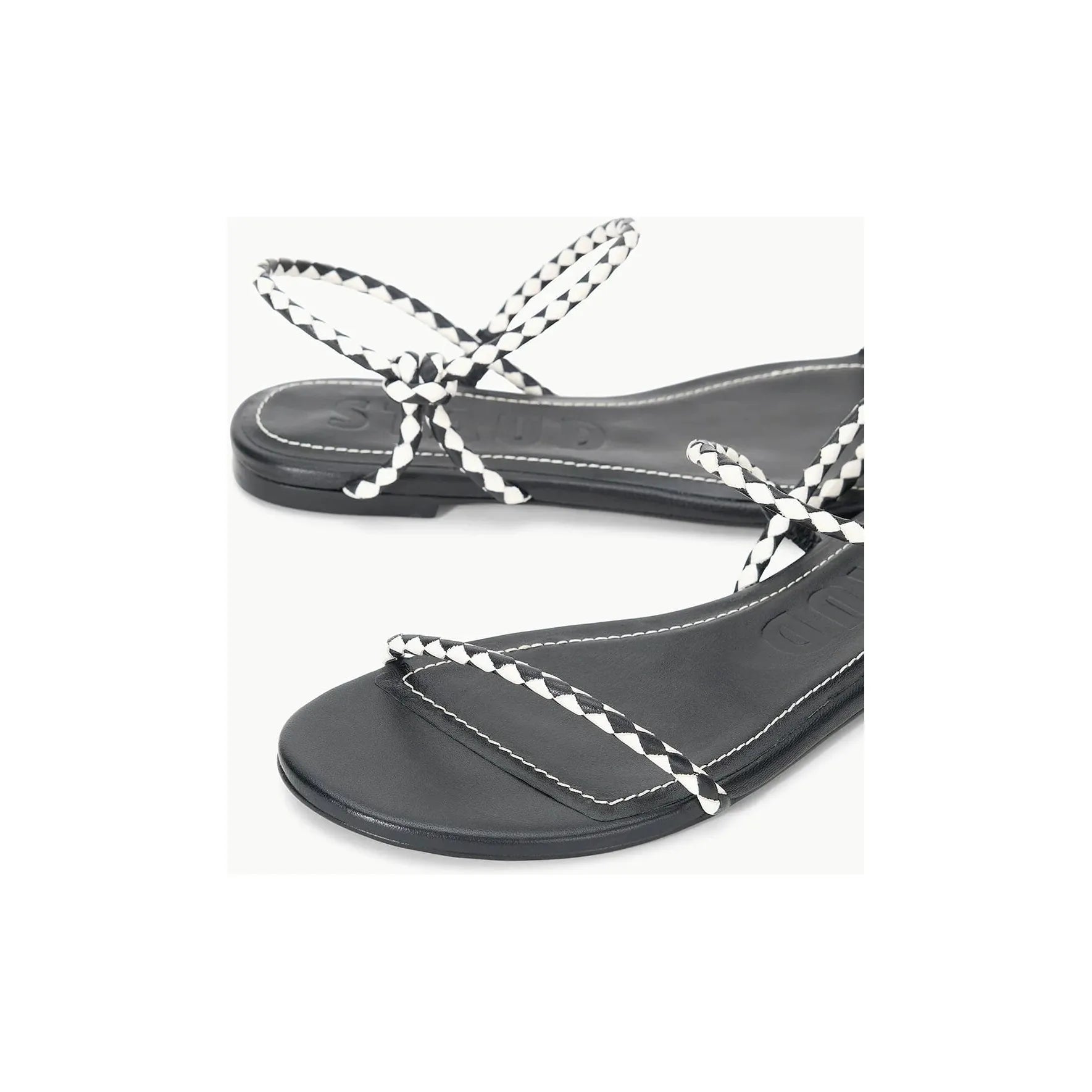 Beige Laurel Sandal Black Paper
