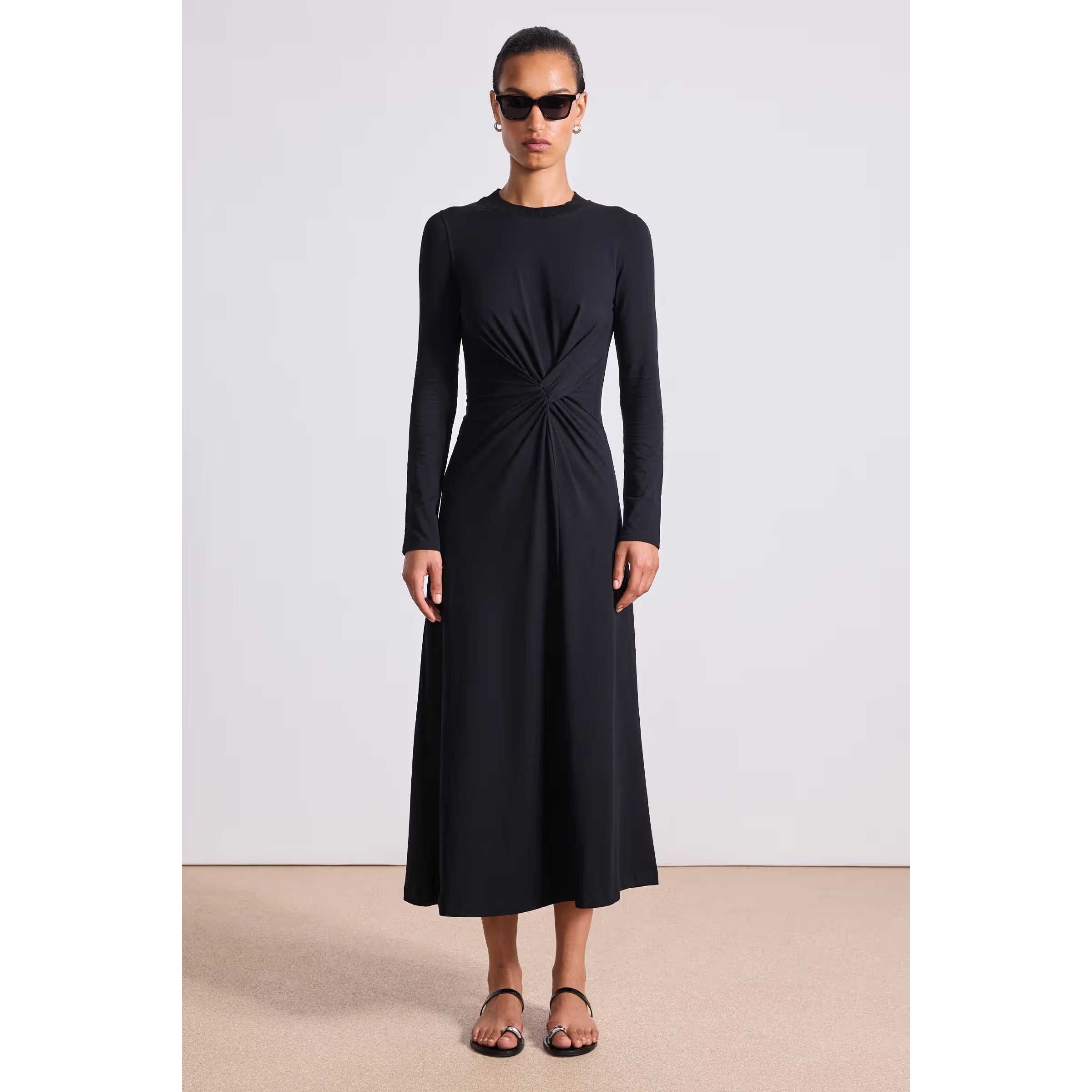 Black Long Sleeve Volta Dress