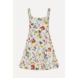 Beige Sleeveless Fitted Waist Dress - Skyfall Flowers