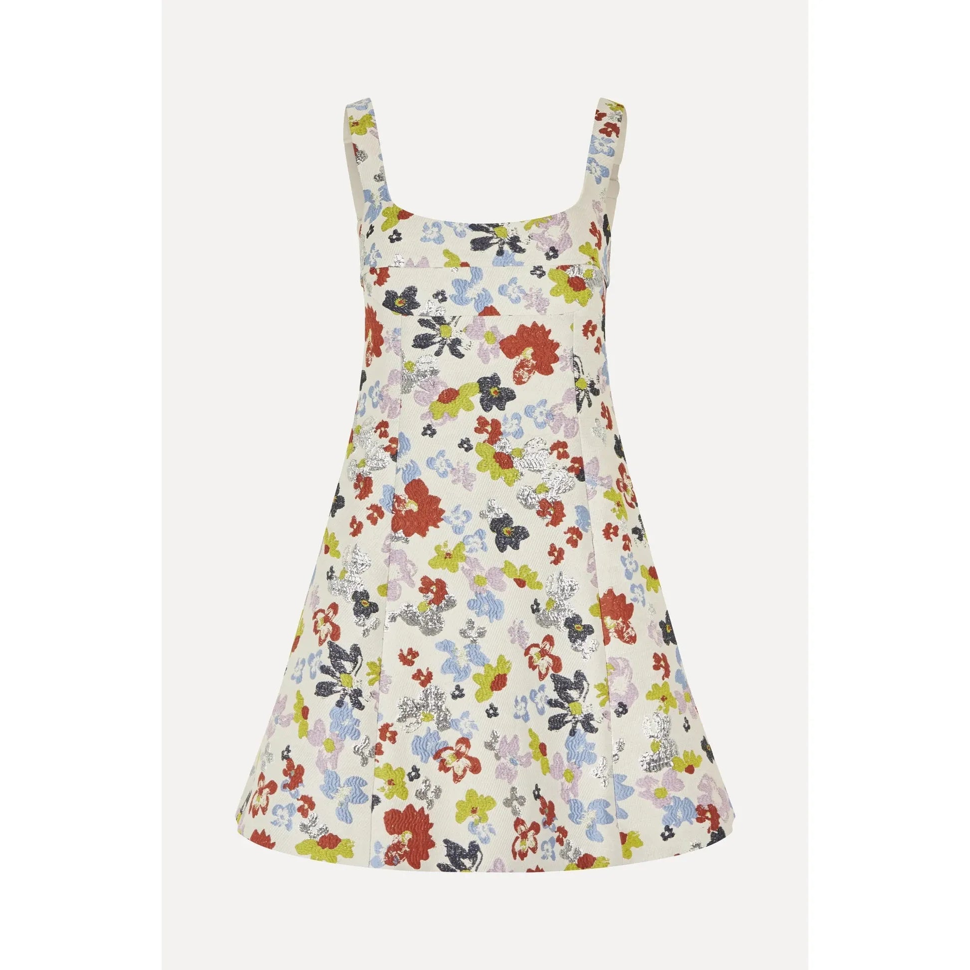Beige Sleeveless Fitted Waist Dress - Skyfall Flowers