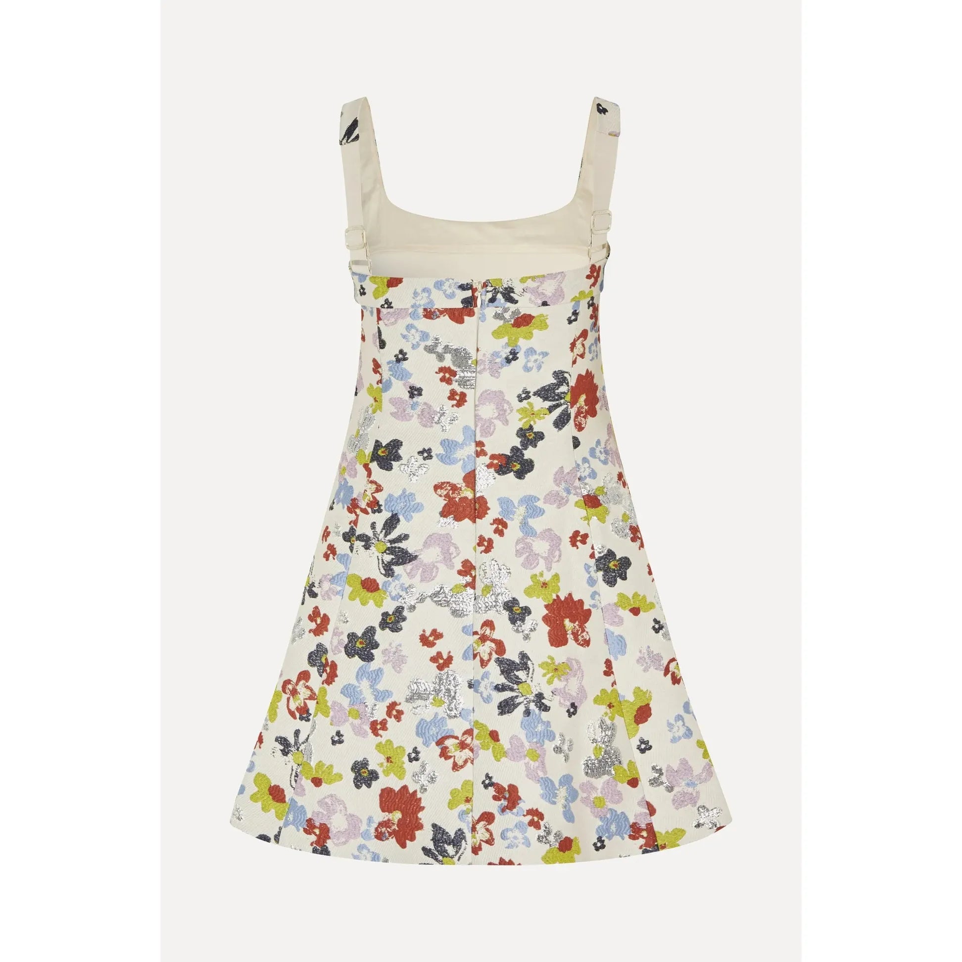 Beige Sleeveless Fitted Waist Dress - Skyfall Flowers