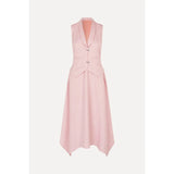 White Smoke Tailored Handkerchief Dress - Coral Blush