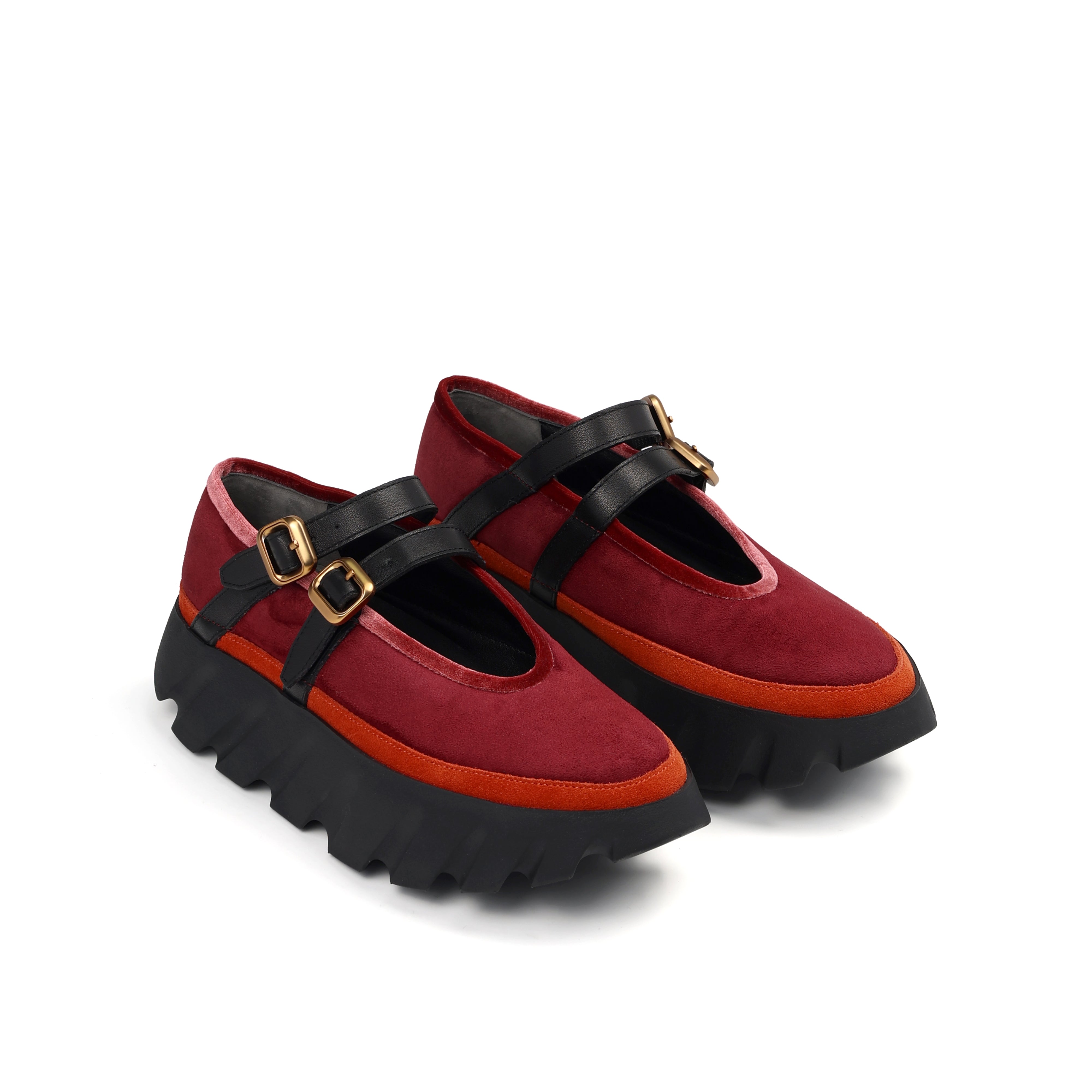 Black Tura Ballet Burgandy