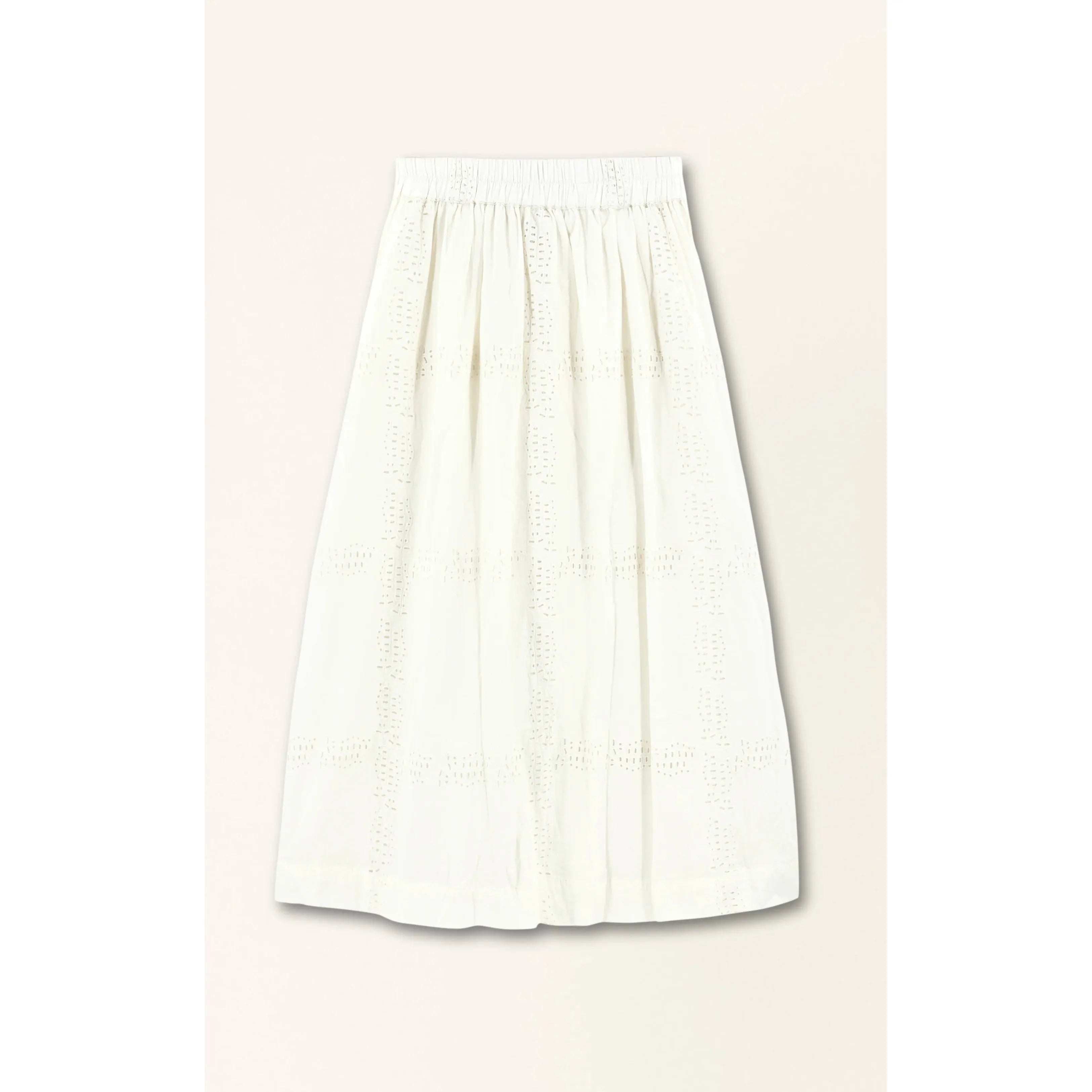 Seashell Verona Skirt in White Marine Eyelet