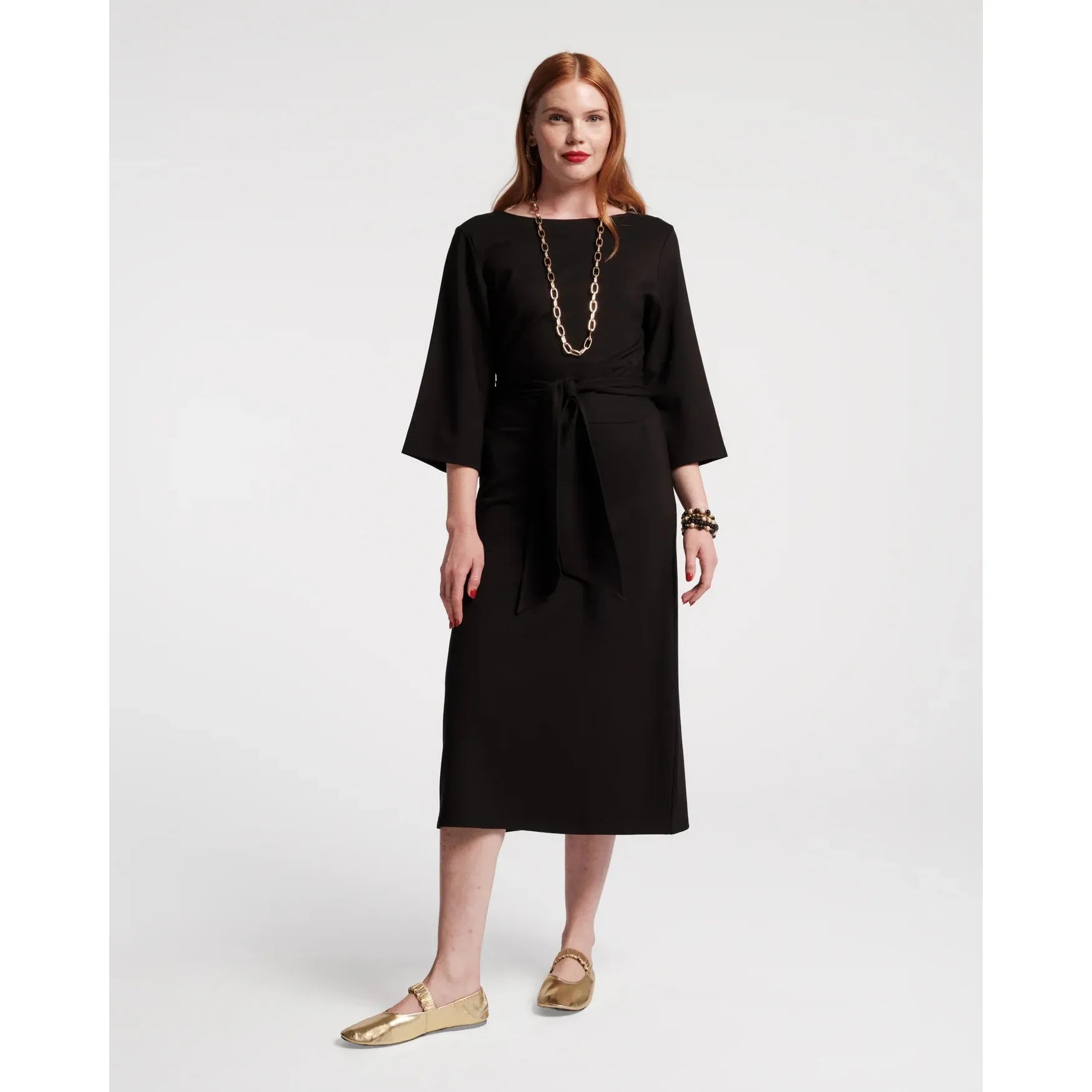 Lavender Whitney Wrap Dress Black