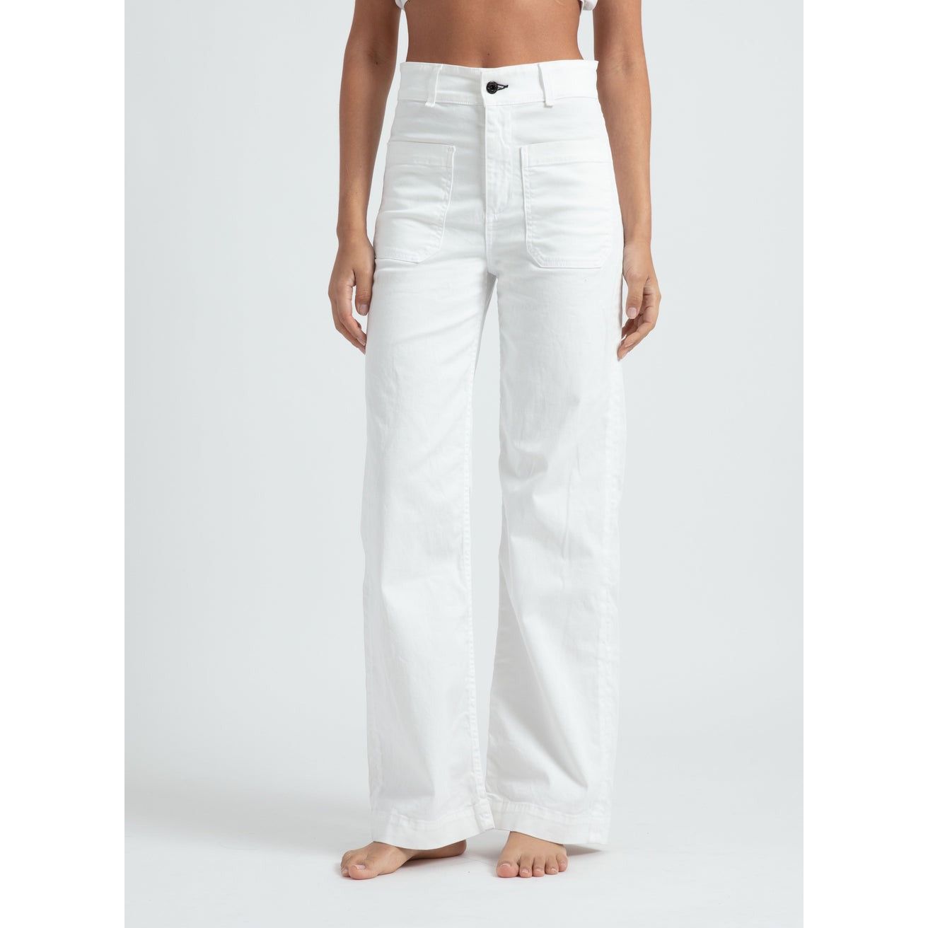 Light Gray Twill Sailor Jean Ivory