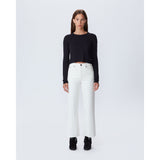 Lavender Denim Grace Crop White