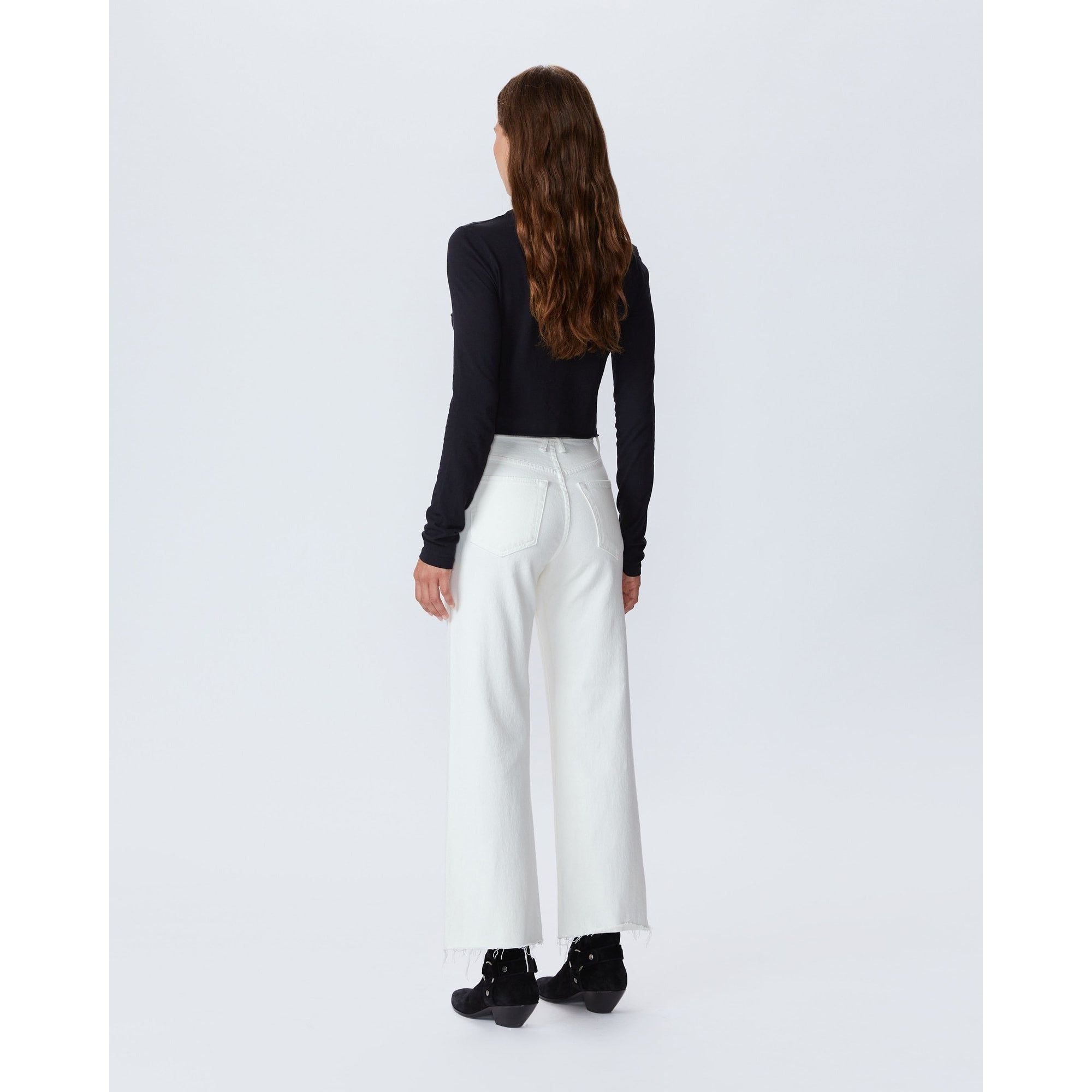 Lavender Denim Grace Crop White