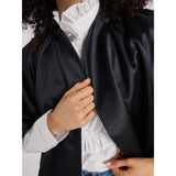 Josephine Coat in Black Satin
