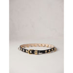 Light Gray Revenge Mixed Metal Belt Black Silver Gold