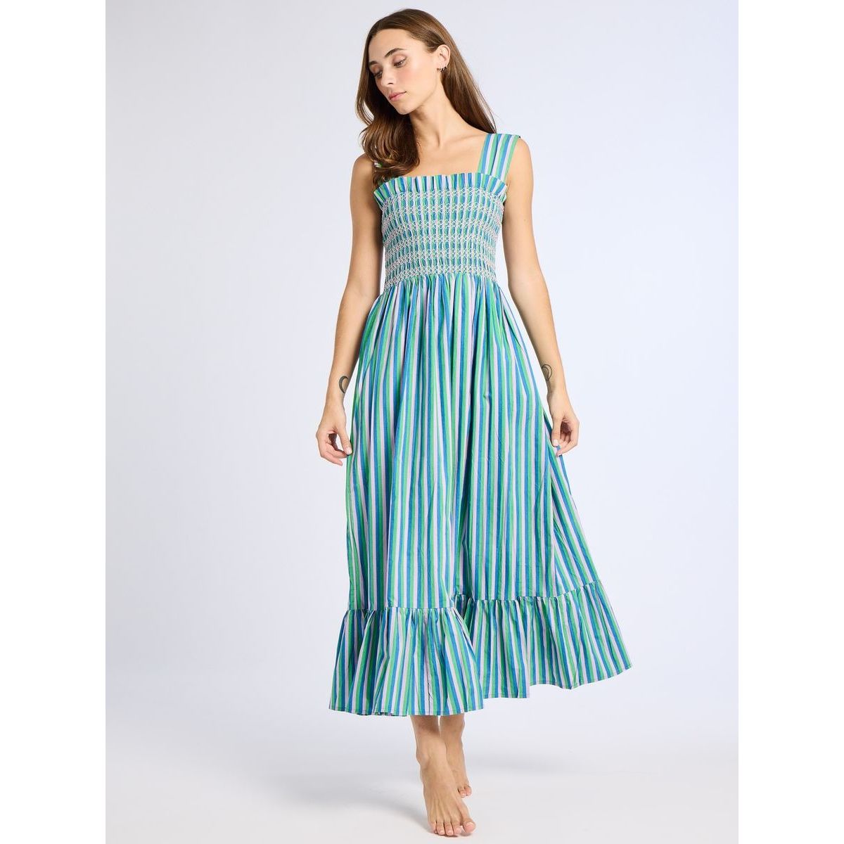 Mille Garden Dress Printemps Stripe