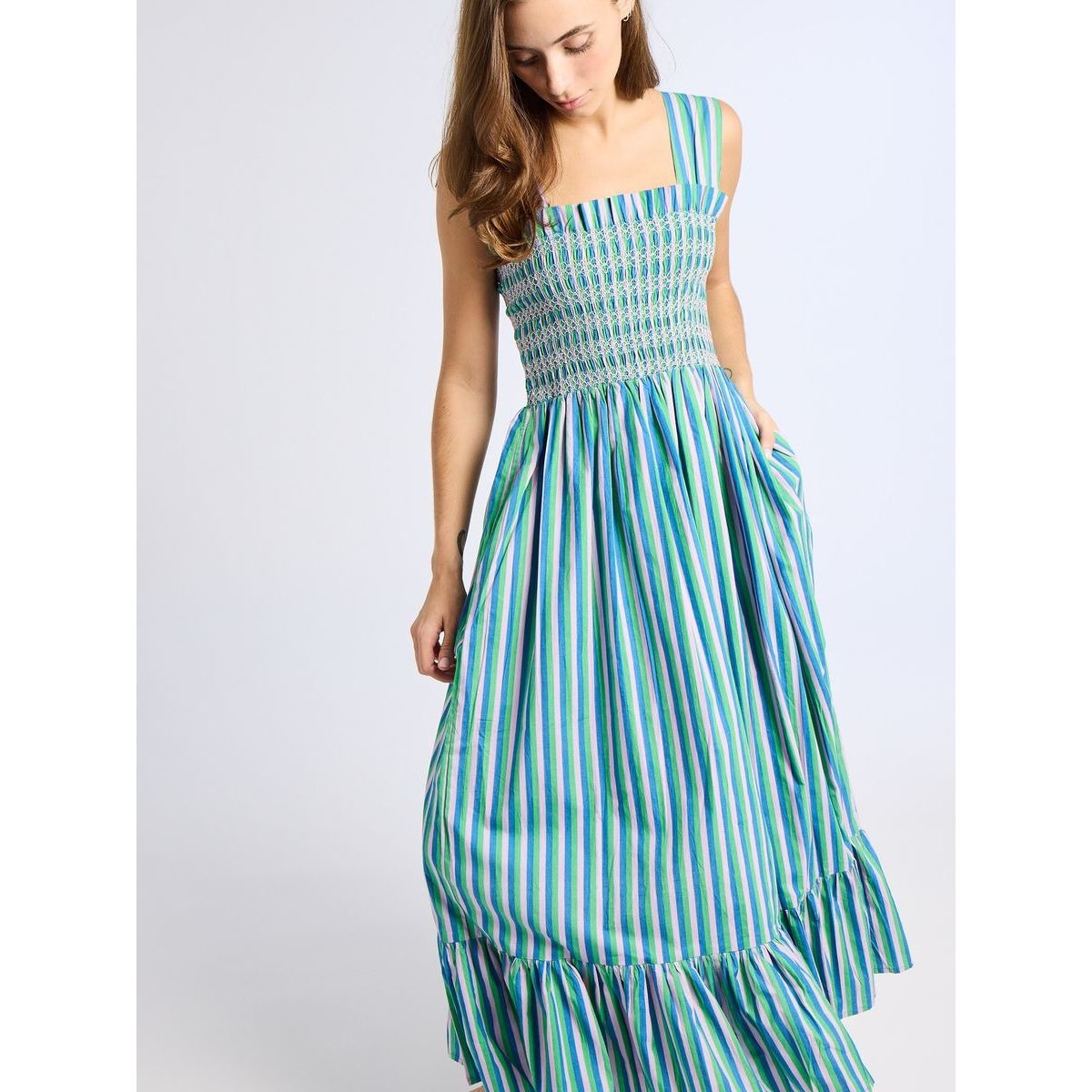 Mille Garden Dress Printemps Stripe
