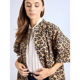 Dark Slate Gray Josephine Coat in Cheetah