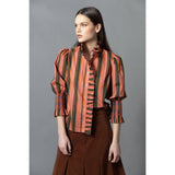 Light Slate Gray Frilled Button Down