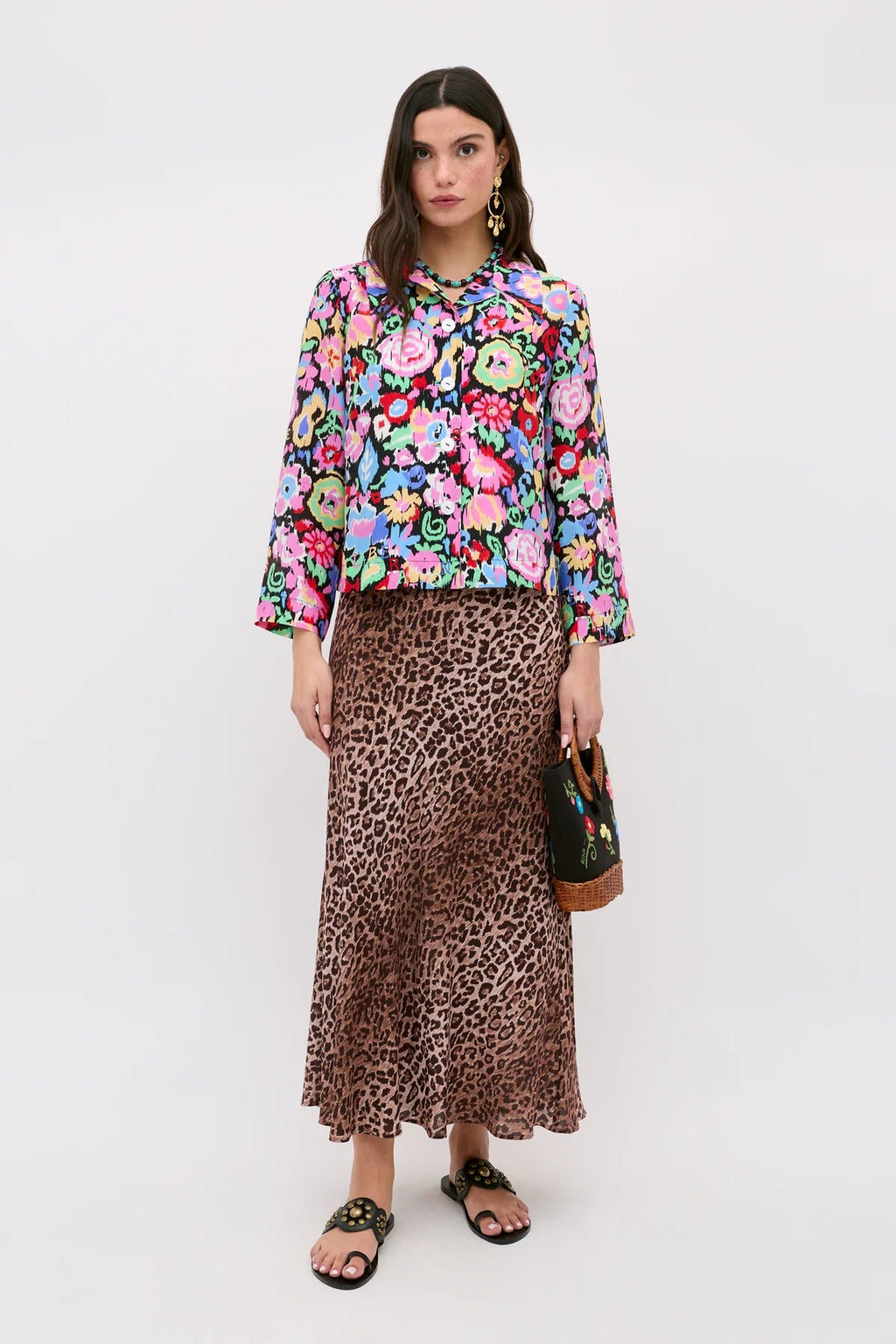 Kelly Silk Midi Skirt RIXO