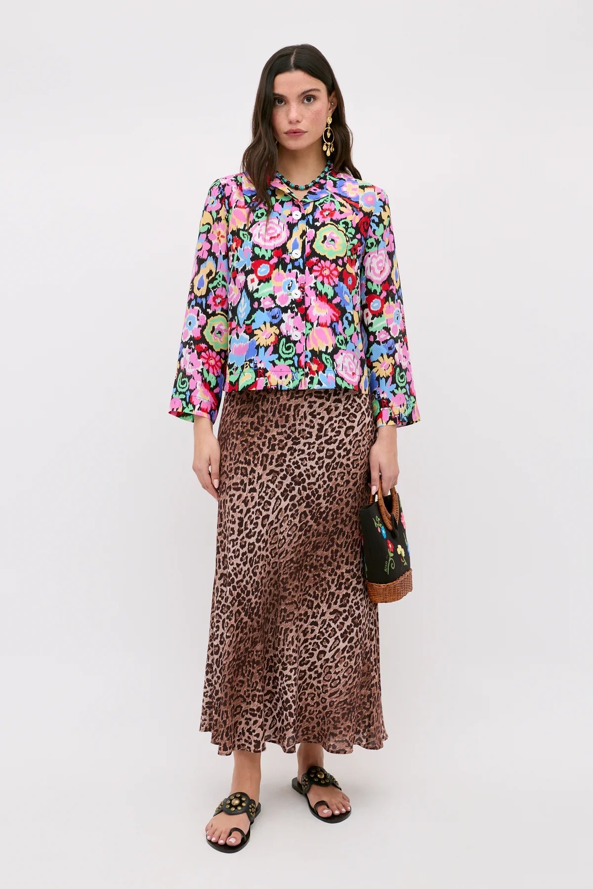 Kelly Silk Midi Skirt RIXO