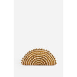 Vanessa Bruno Raffia Clutch Bag Green