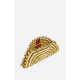 Vanessa Bruno Raffia Clutch Bag Green
