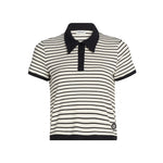 Simkhai Cullen Striped Stretch Cotton-Blend Polo Shirt Simkhai
