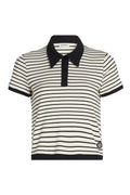 Simkhai Cullen Striped Stretch Cotton-Blend Polo Shirt Simkhai