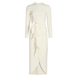 GENZEBE DRESS IVORY CREPE Kika Vargas