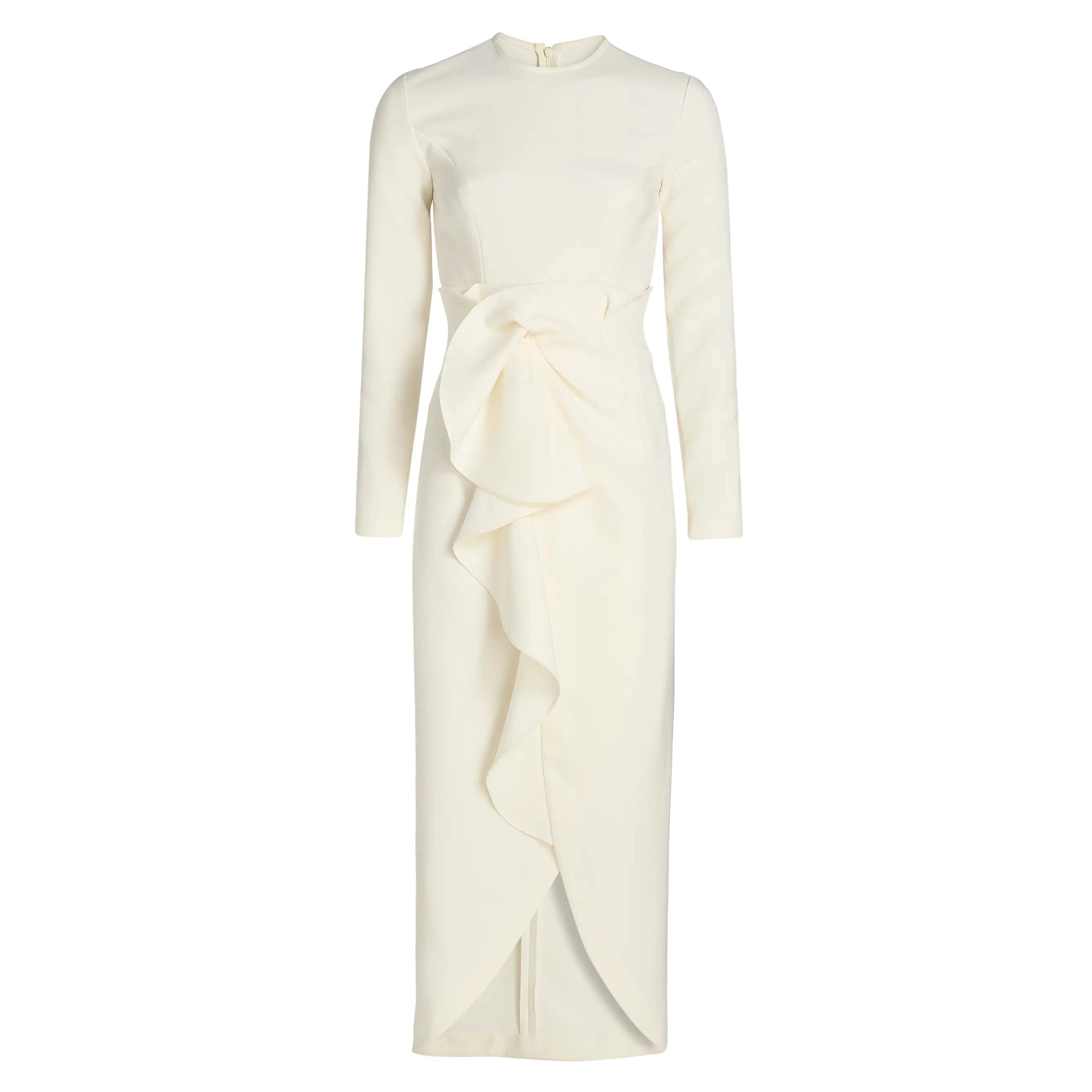 GENZEBE DRESS IVORY CREPE Kika Vargas
