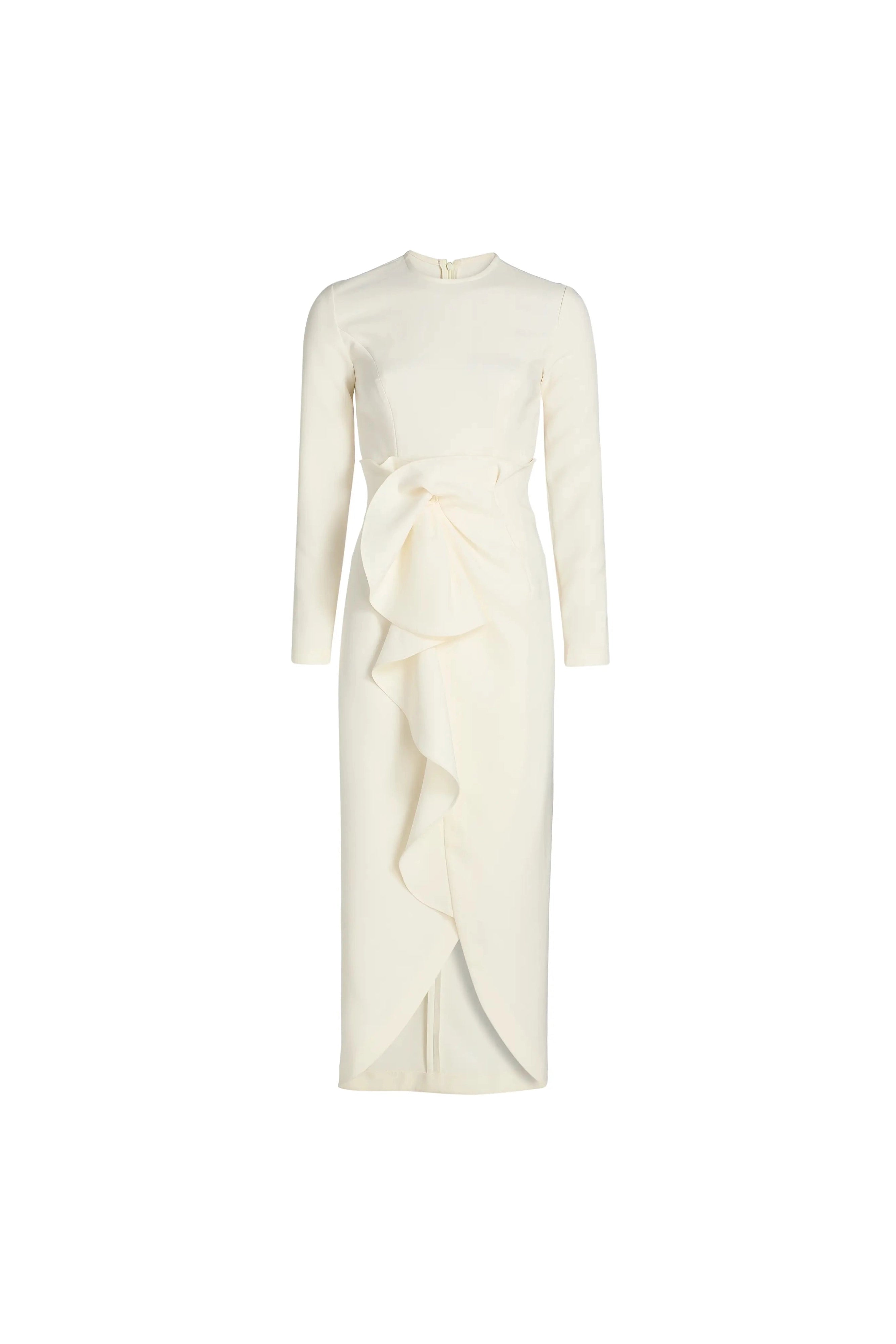 GENZEBE DRESS IVORY CREPE Kika Vargas