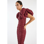 Jacquard Midi Puffy Dress