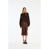 Flower Mesh Pencil Skirt