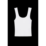 Donni The Rib Scoop Tank White
