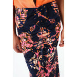 Maria Cher Ceibo Liv Midi Skirt in Navy Shibori - Primm's