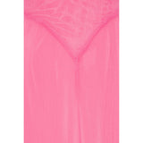 Rotate Chiffon Maxi Ruffle Dress Carmine Rose Pink