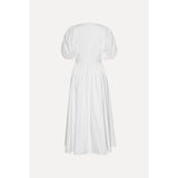 Rotate Puff Sleeve Midi Dress White