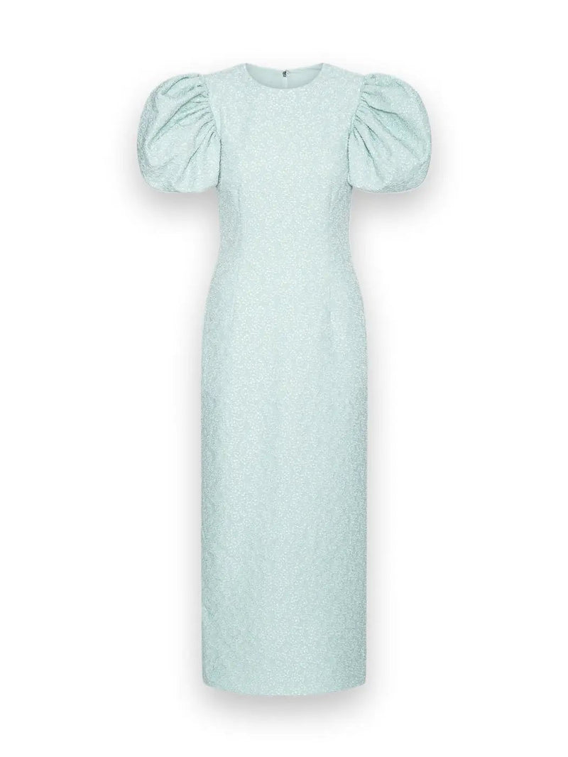 Jacquard Midi Puffy Dress