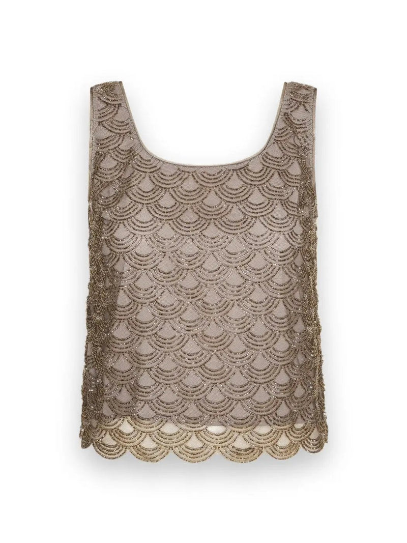 Scallop Sequin Top
