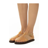 Ancient Greek Sandal Homeria Jelly Clear Caramel