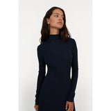 Rotate Chiffon Maxi Ruffle Dress Sky Captain Dark Blue
