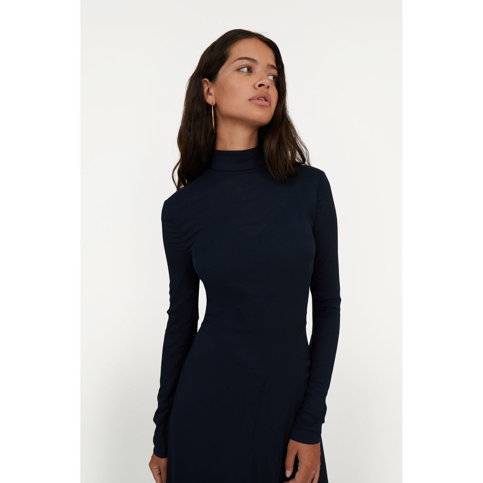 Rotate Chiffon Maxi Ruffle Dress Sky Captain Dark Blue