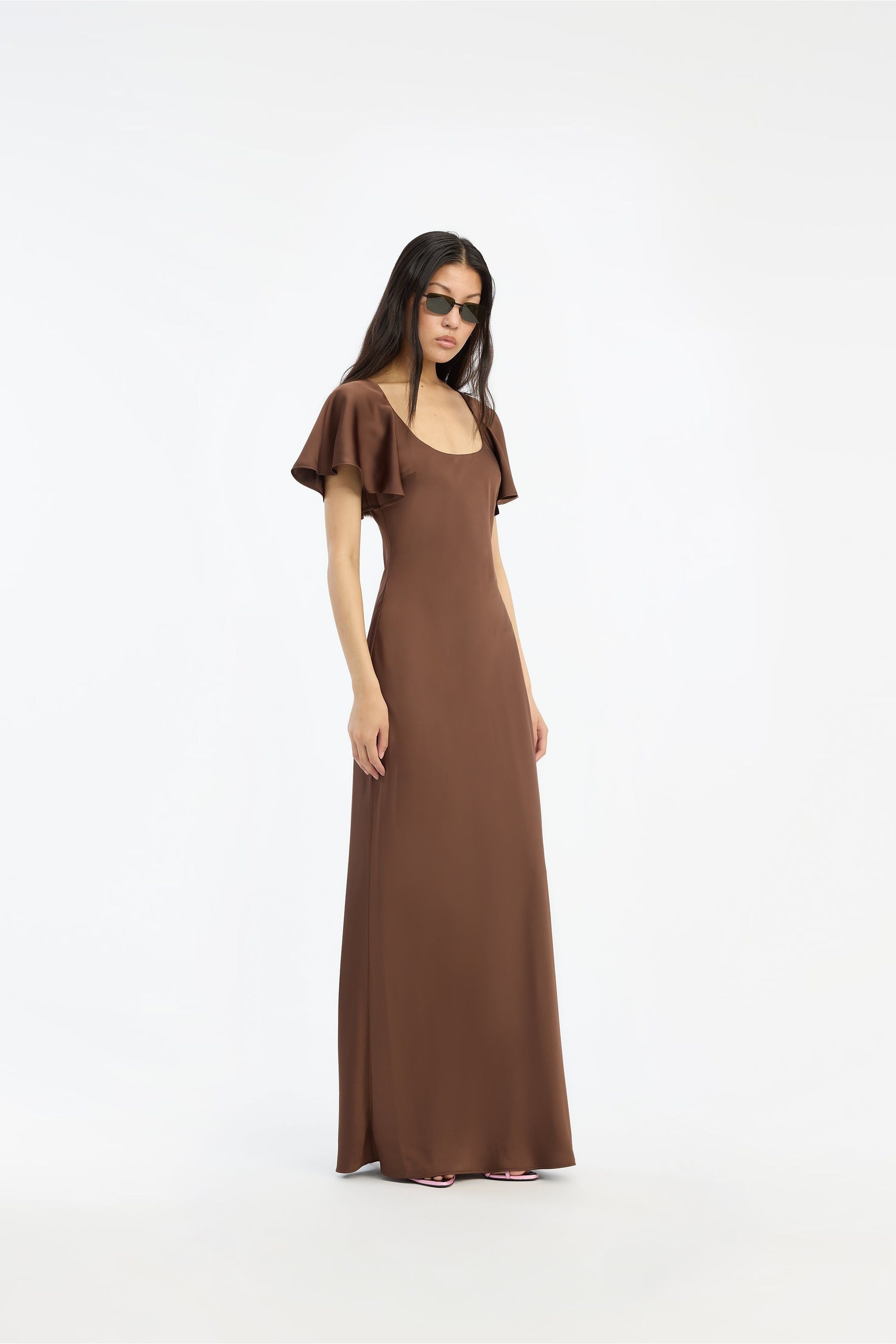 Satin Flowy Sleeve Dress ROTATE Birger Christensen