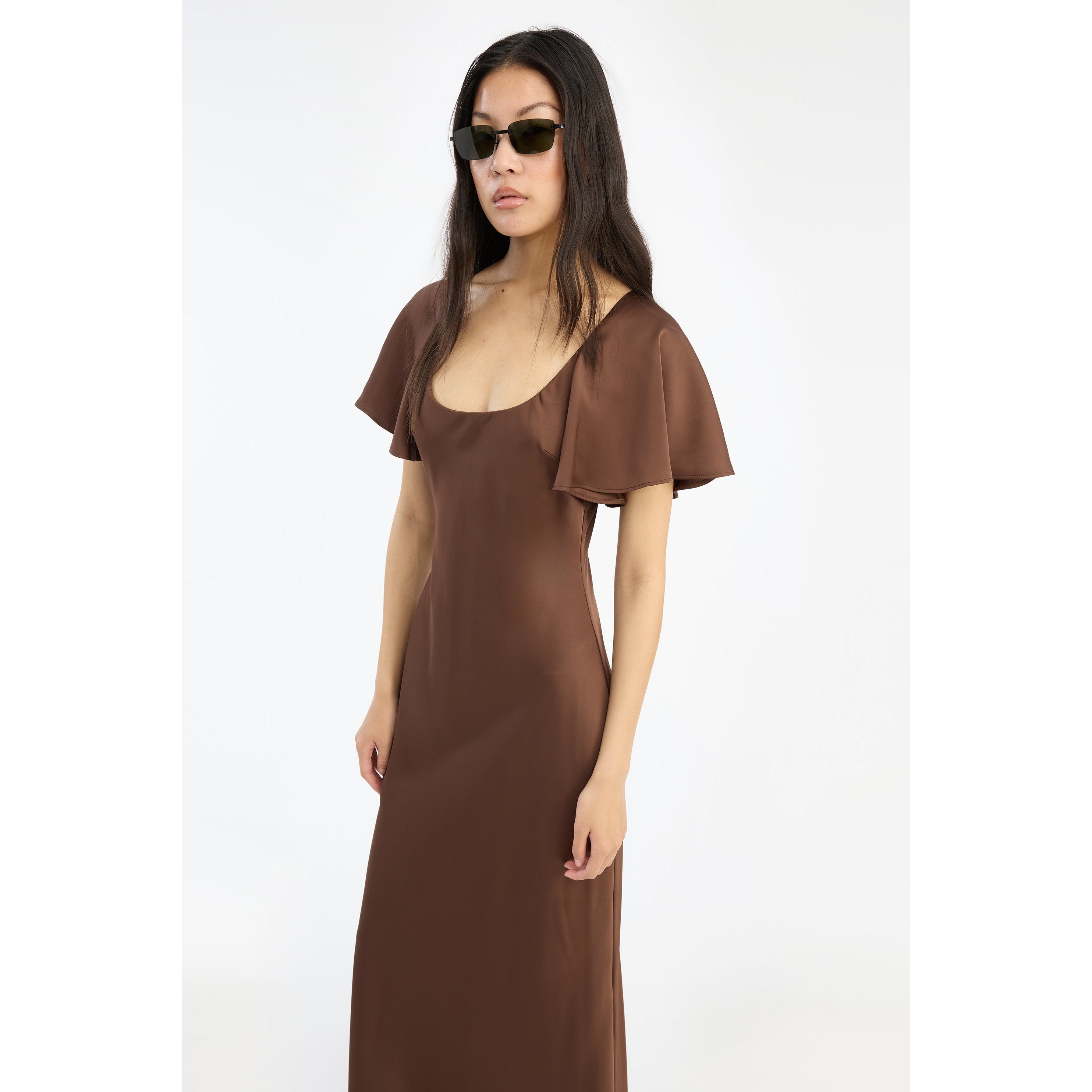 Satin Flowy Sleeve Dress ROTATE Birger Christensen