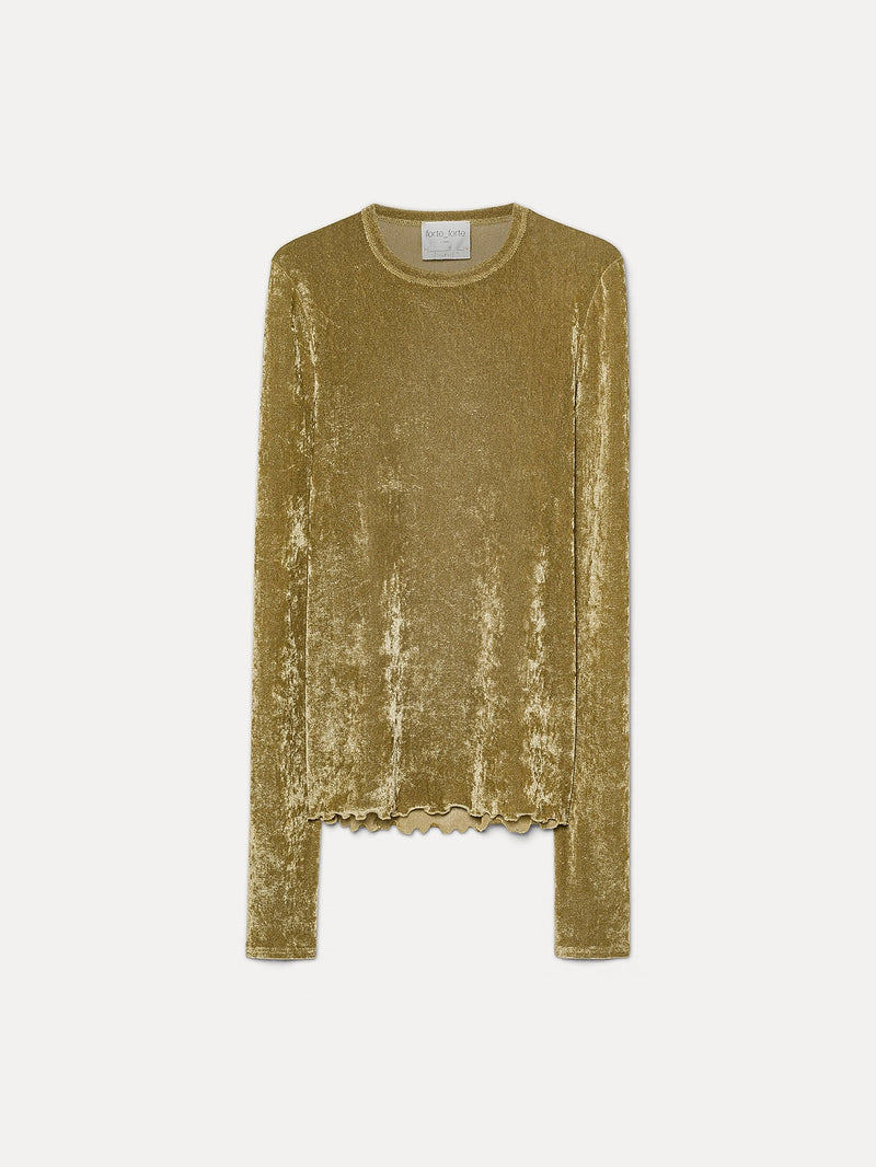 flocked stretch tulle t-shirt