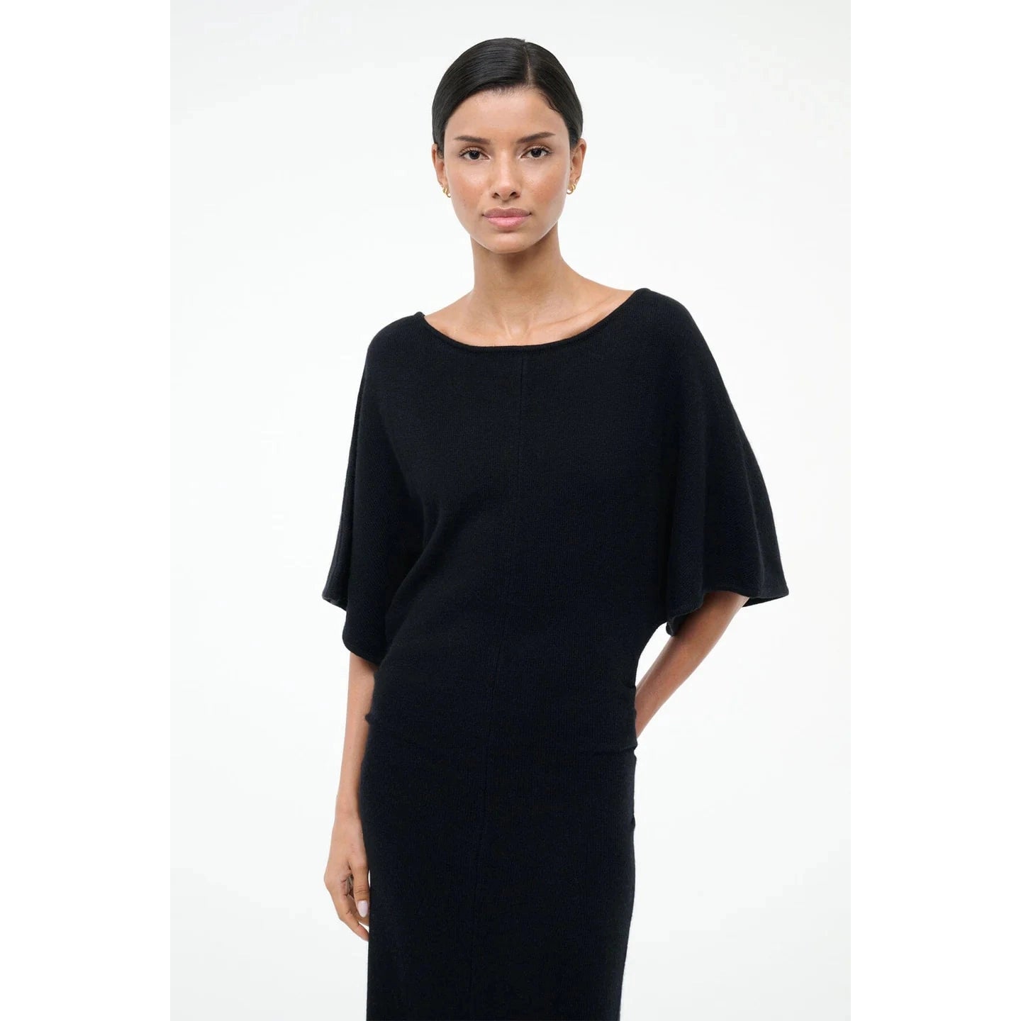 Amelie Sweater Dress Black Staud