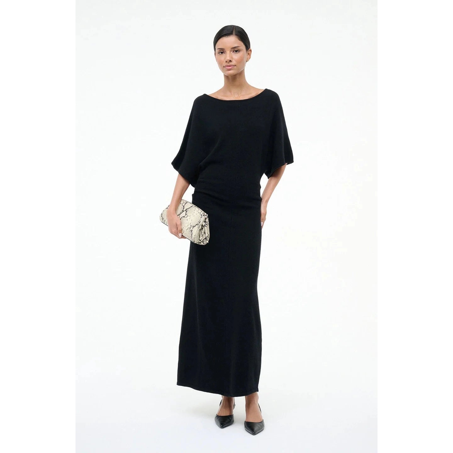 Amelie Sweater Dress Black Staud