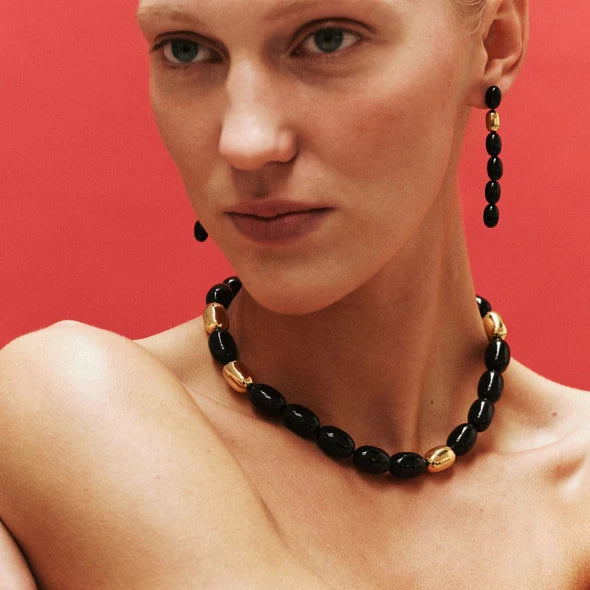 Clementine Necklace (Black/Gold) Heaven Mayhem