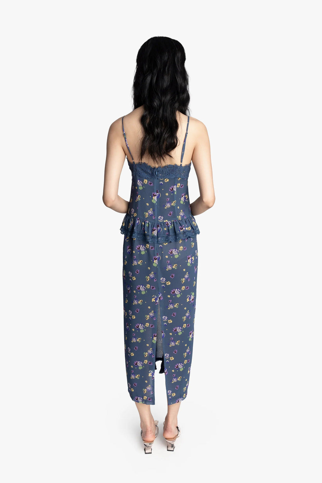 Night Blooming Chiffon Slip Dress Anna Sui