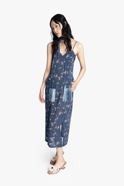 Night Blooming Chiffon Slip Dress Anna Sui