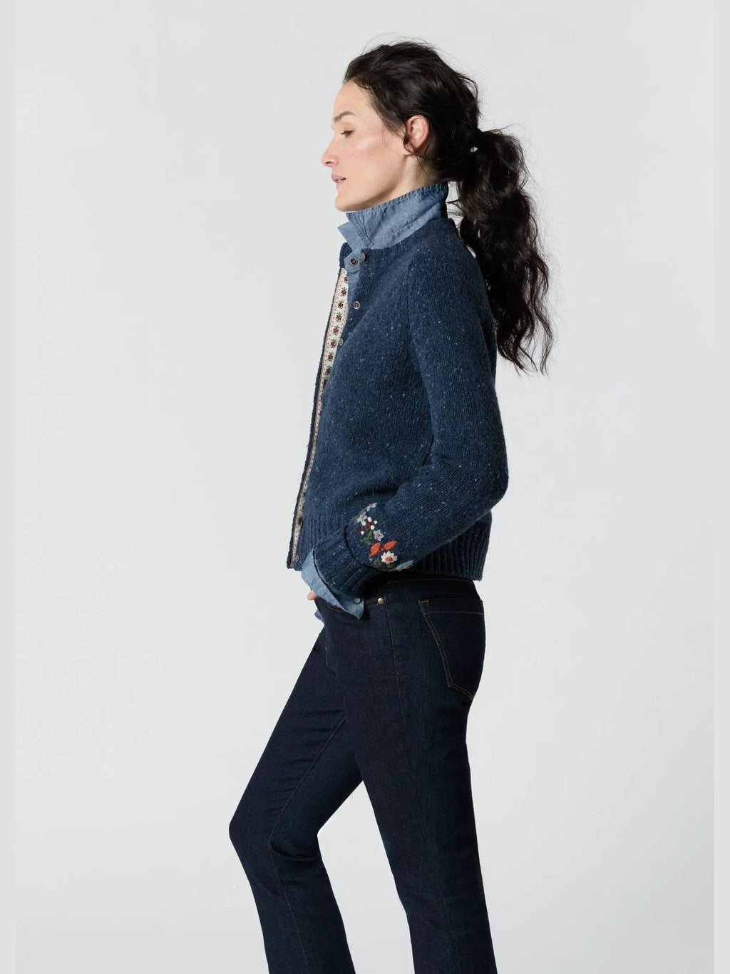Romy Embroidered Cardigan Mashburn