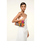 Staud Timmy Beaded Bag in Multi Bayadere Stripe